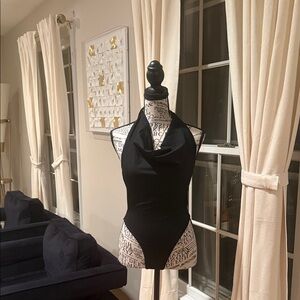 Edikted Black Cowl Neck Bodysuit